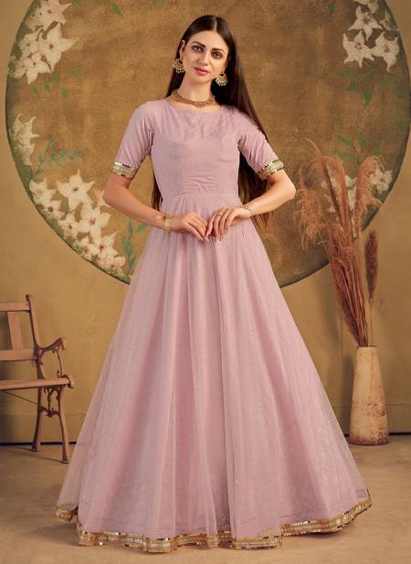 Dusty Colour FLORY VOL 16 Exclusive Occasion Wear Net Metalic Foil Work Ladies Latest Designer Gown Collection 4615